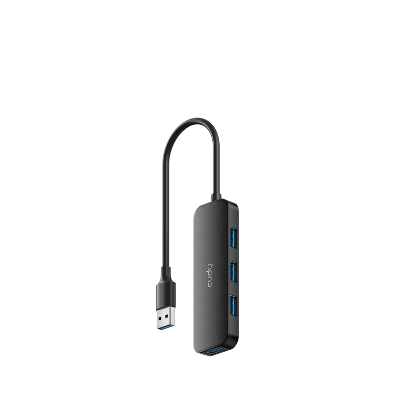 Hub USB CUDY UH40A USB-A, 4 porturi, Negru