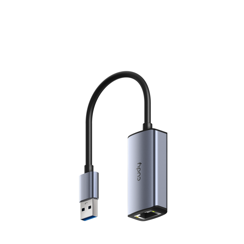 Hub USB CUDY UE25A USB-A, 1 port, RJ-45, Gri