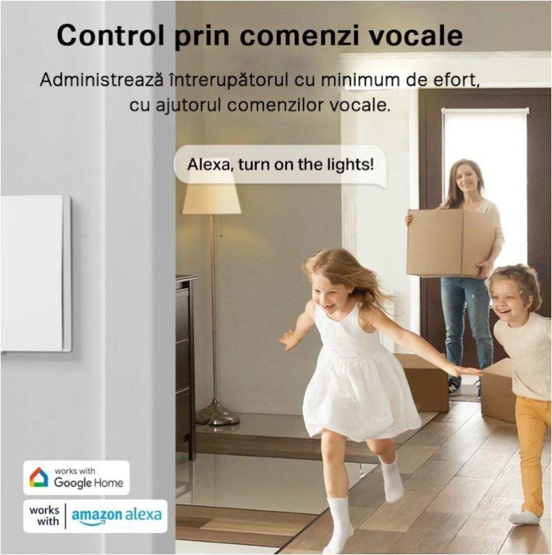 TP-LINK TAPO S220 intrerupator inteligent dublu (NECESITA HUB TAPO), Wireless:
