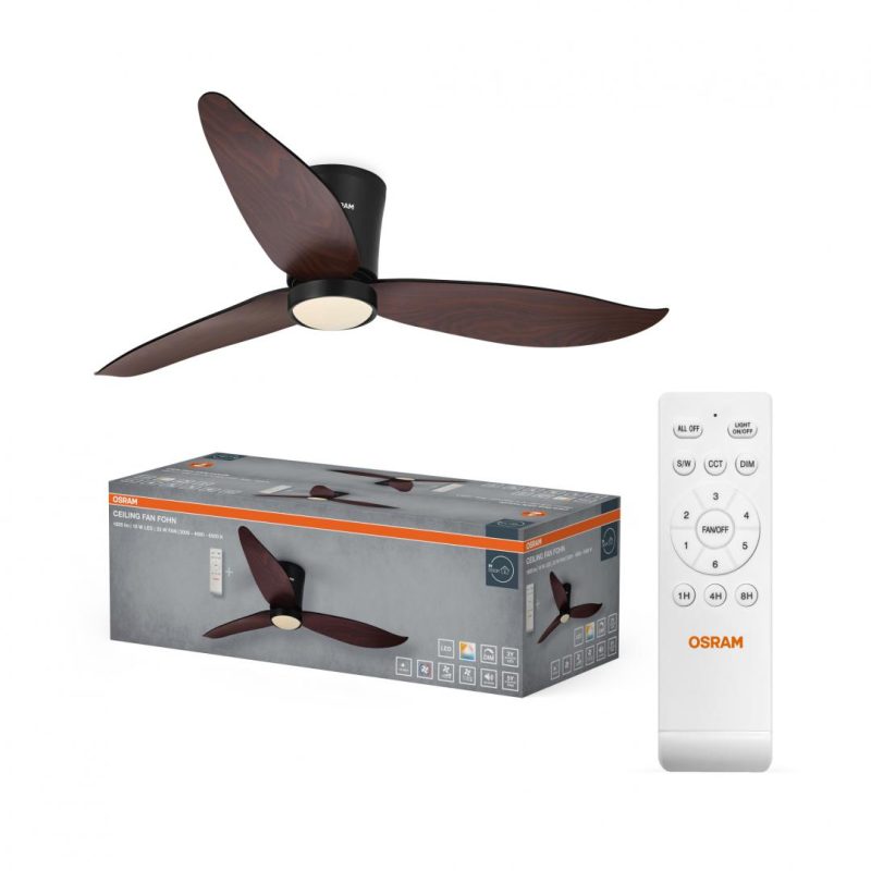 Plafoniera LED CCT cu ventilator Osram Fohn cu Telecomanda, 41W,