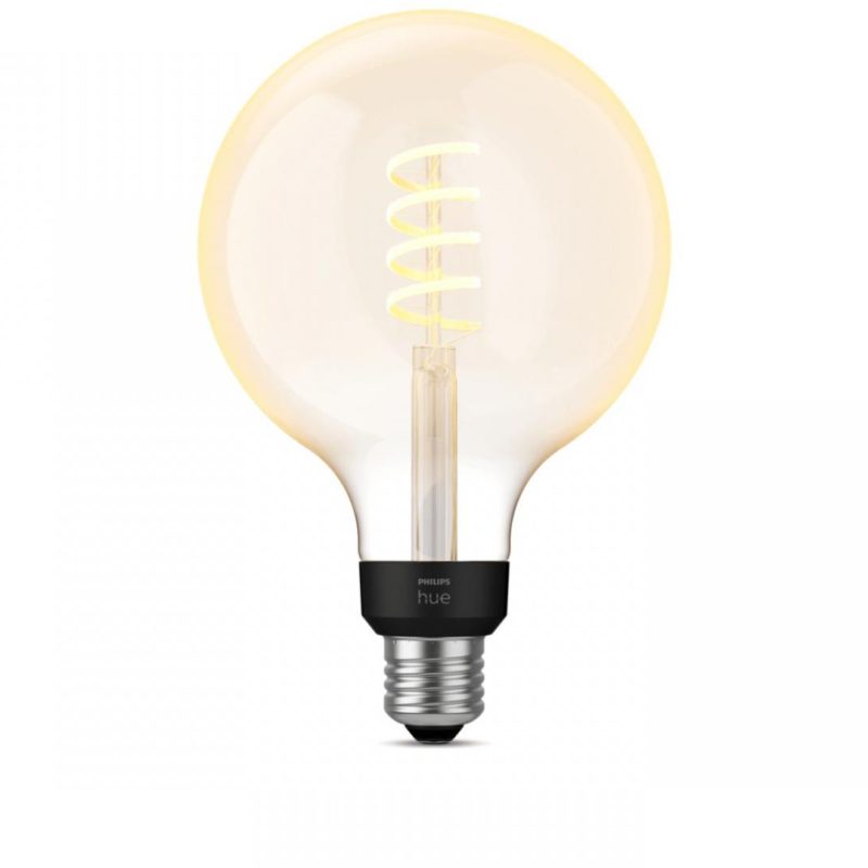 Bec LED inteligent vintage (decorativ) Philips Hue Filament Glob G125