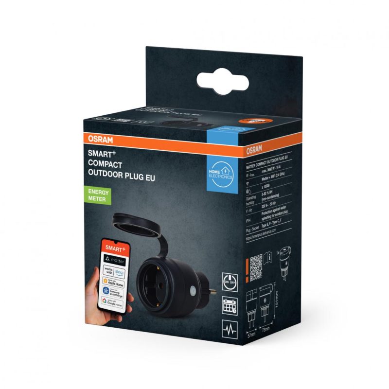Priza inteligenta de exterior Osram SMART+ Matter over WiFi (2.4
